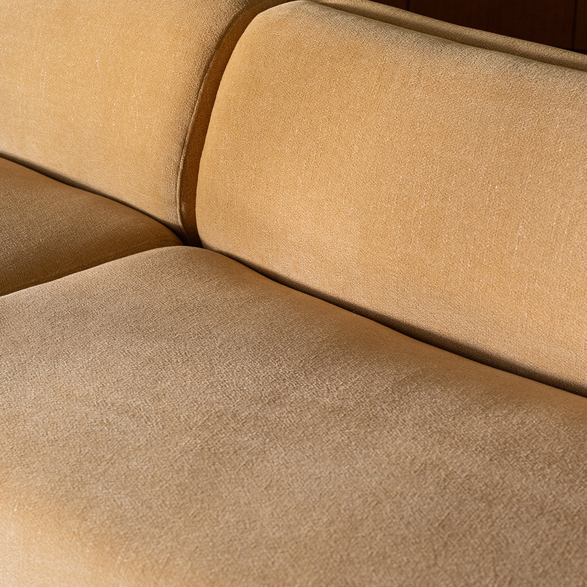 Naomi 2 Piece Convex Modular Sectional Golden Yellow