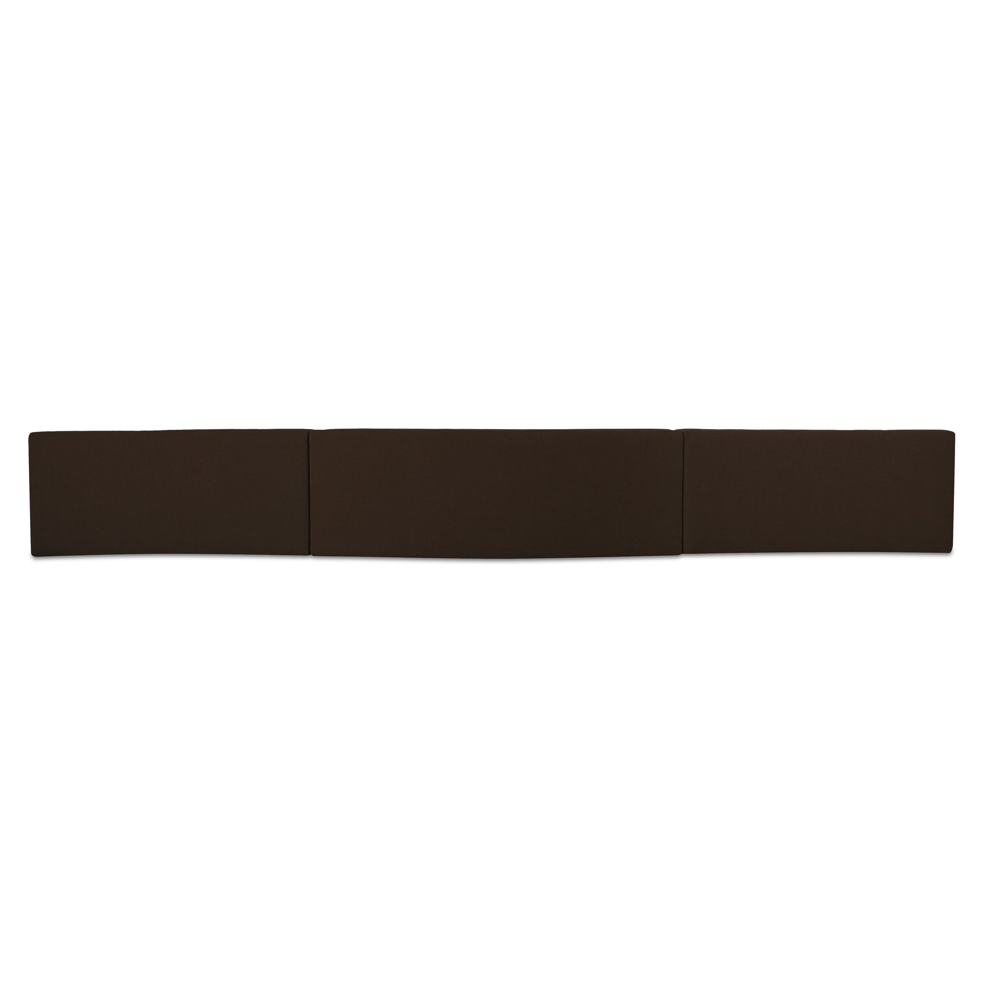 Naomi 3 Piece Wave Modular Sectional Dark Brown