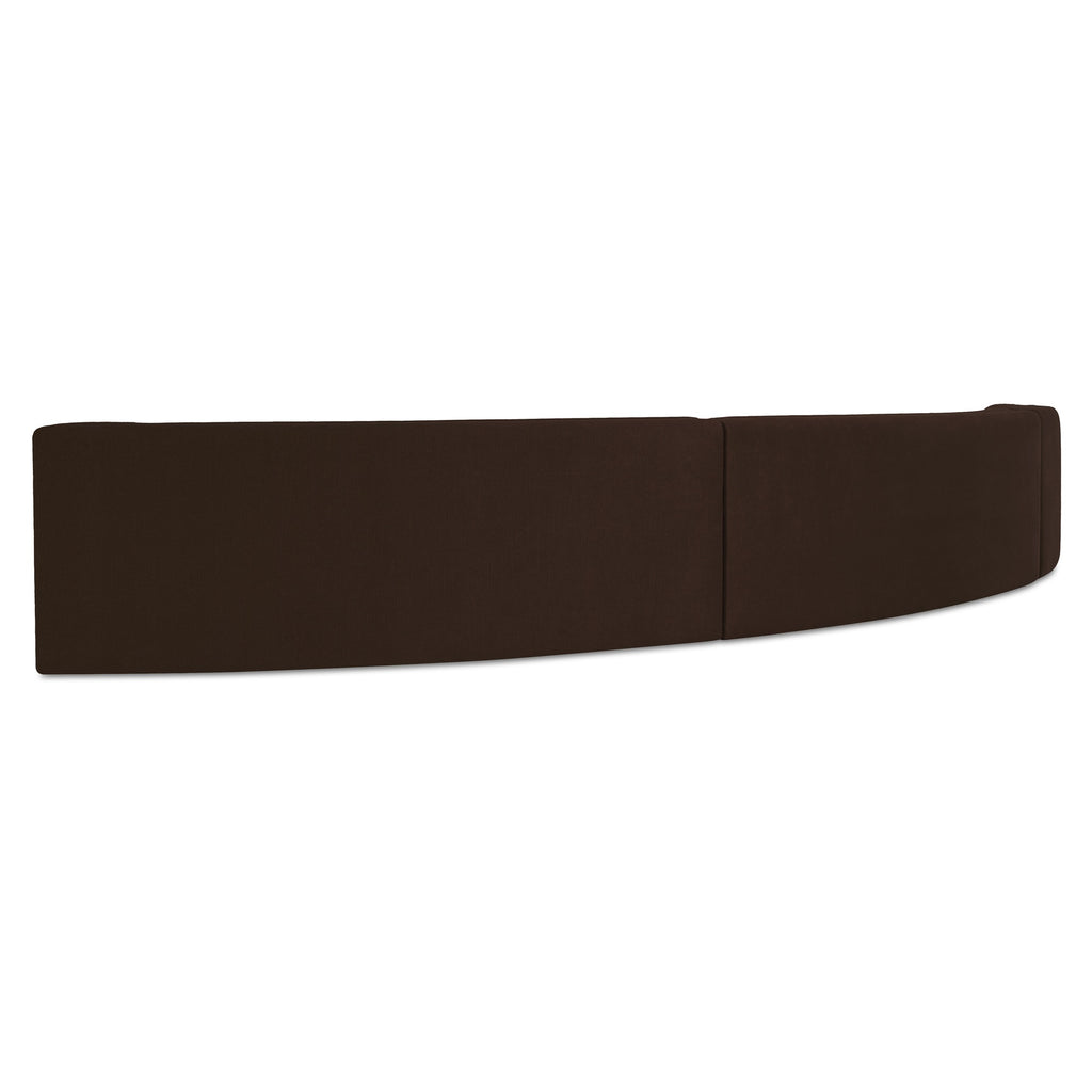Naomi 3 Piece Concave Modular Sectional Dark Brown