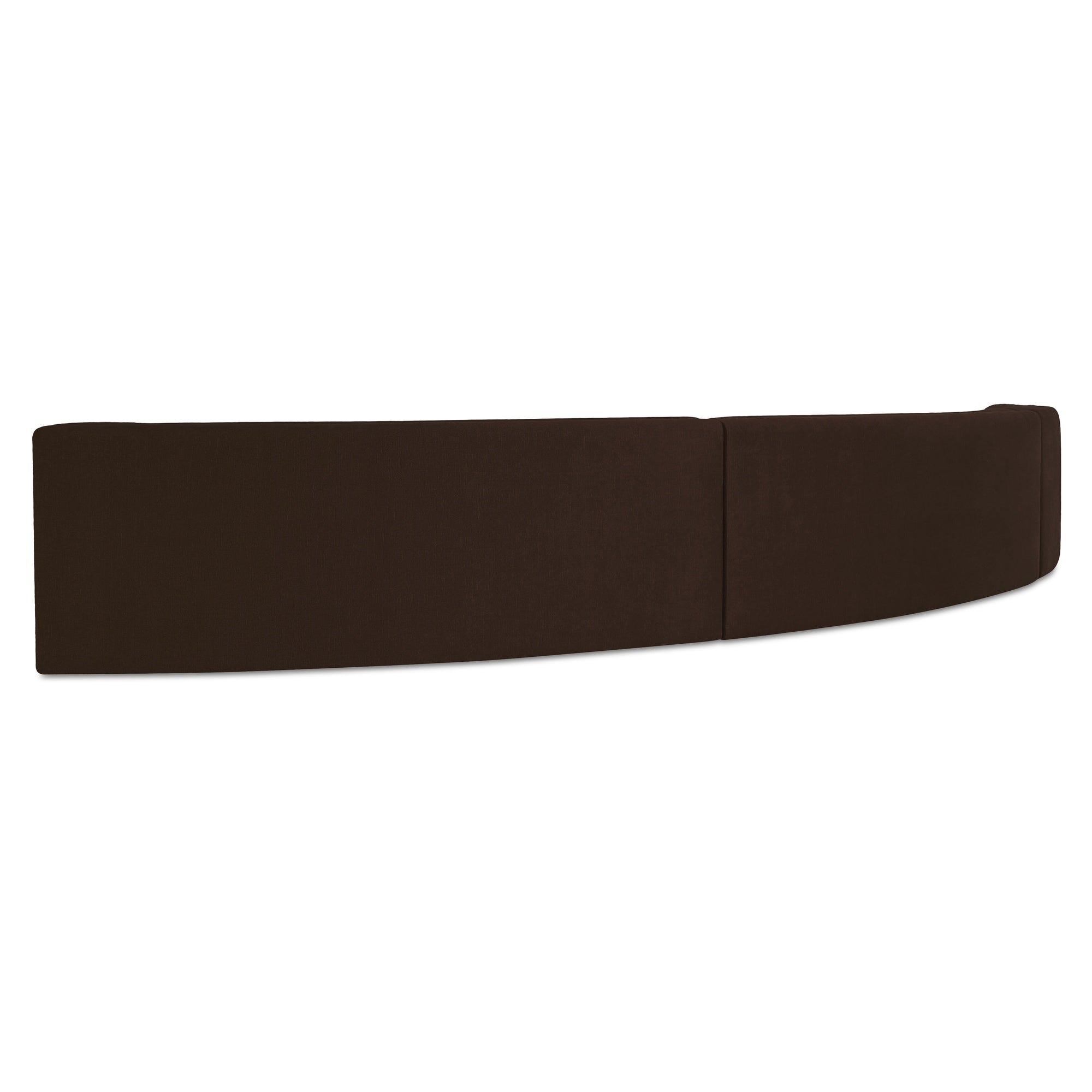 Naomi 3 Piece Concave Modular Sectional Dark Brown