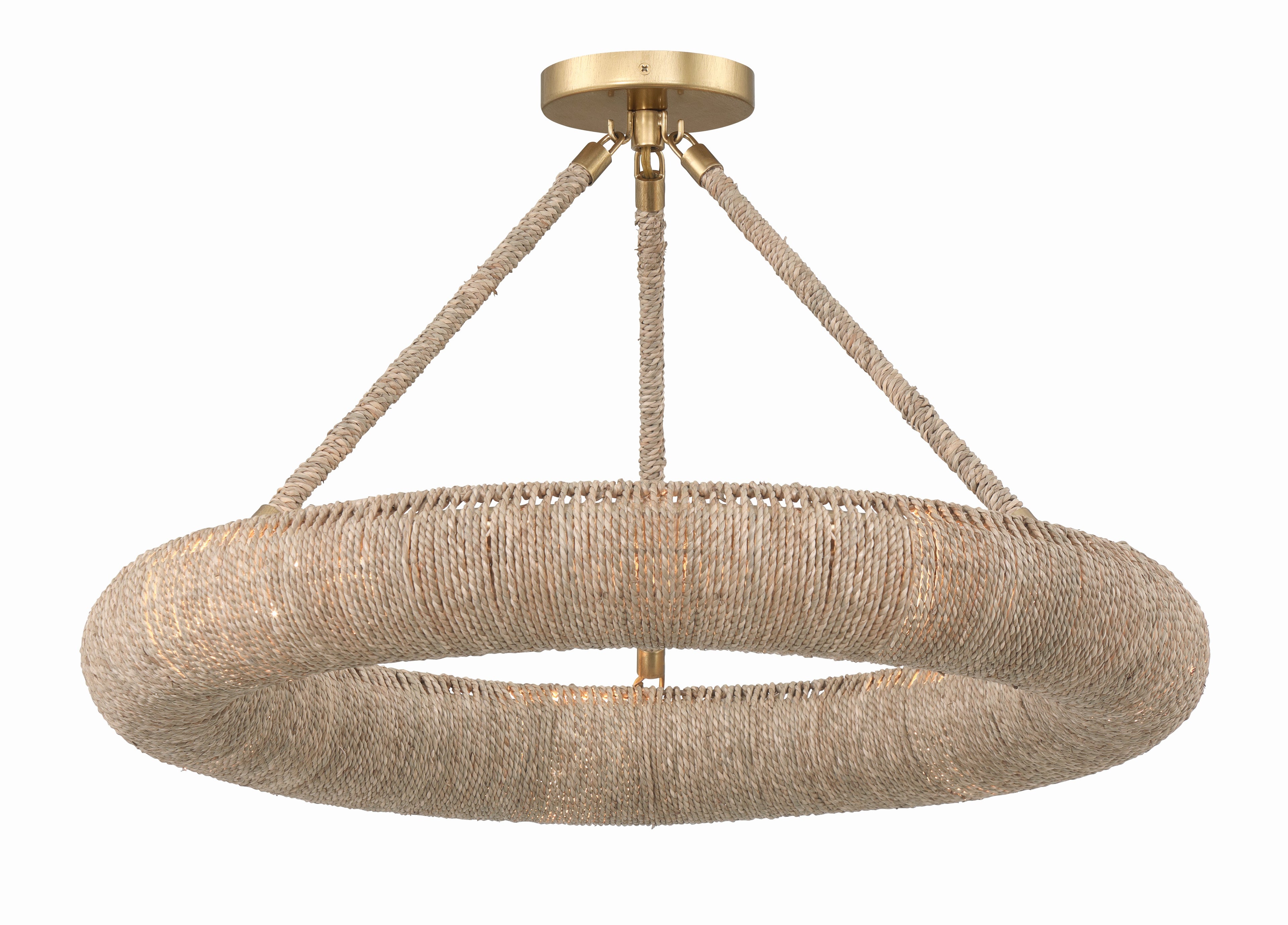 Oakley 24'' Integrated LED Soft Gold Semi Flush Mount