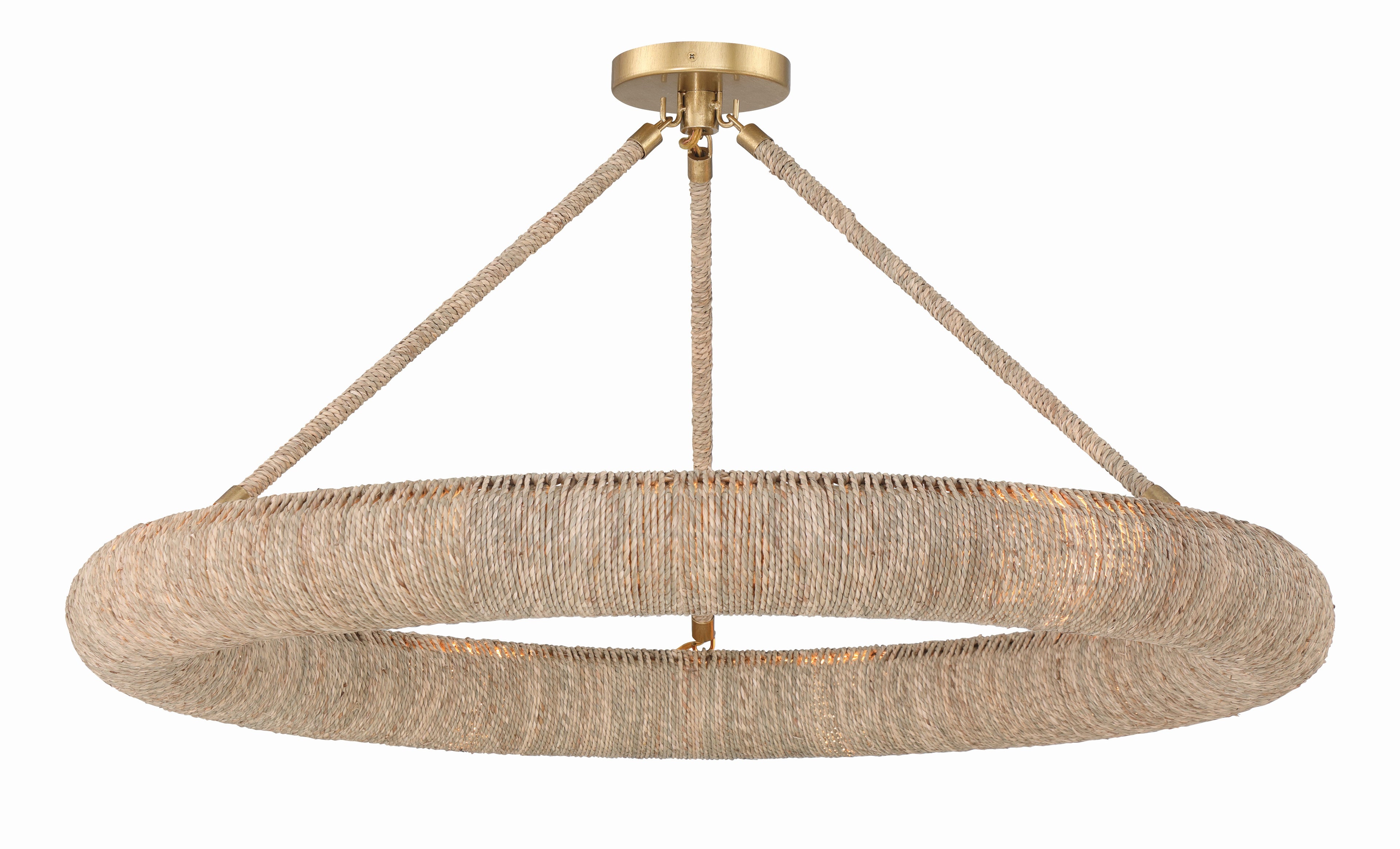 Oakley 32'' Integrated LED Soft Gold Semi Flush Mount