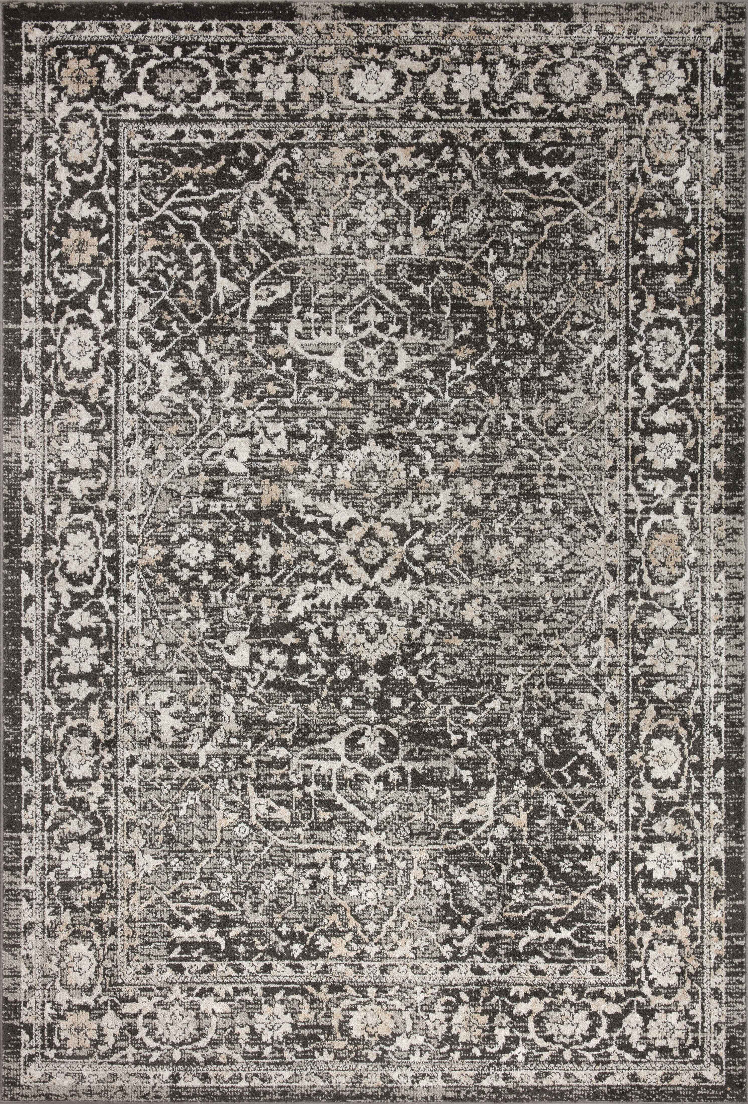 Loloi II | Odette Collection | Charcoal / Silver | ODT-01