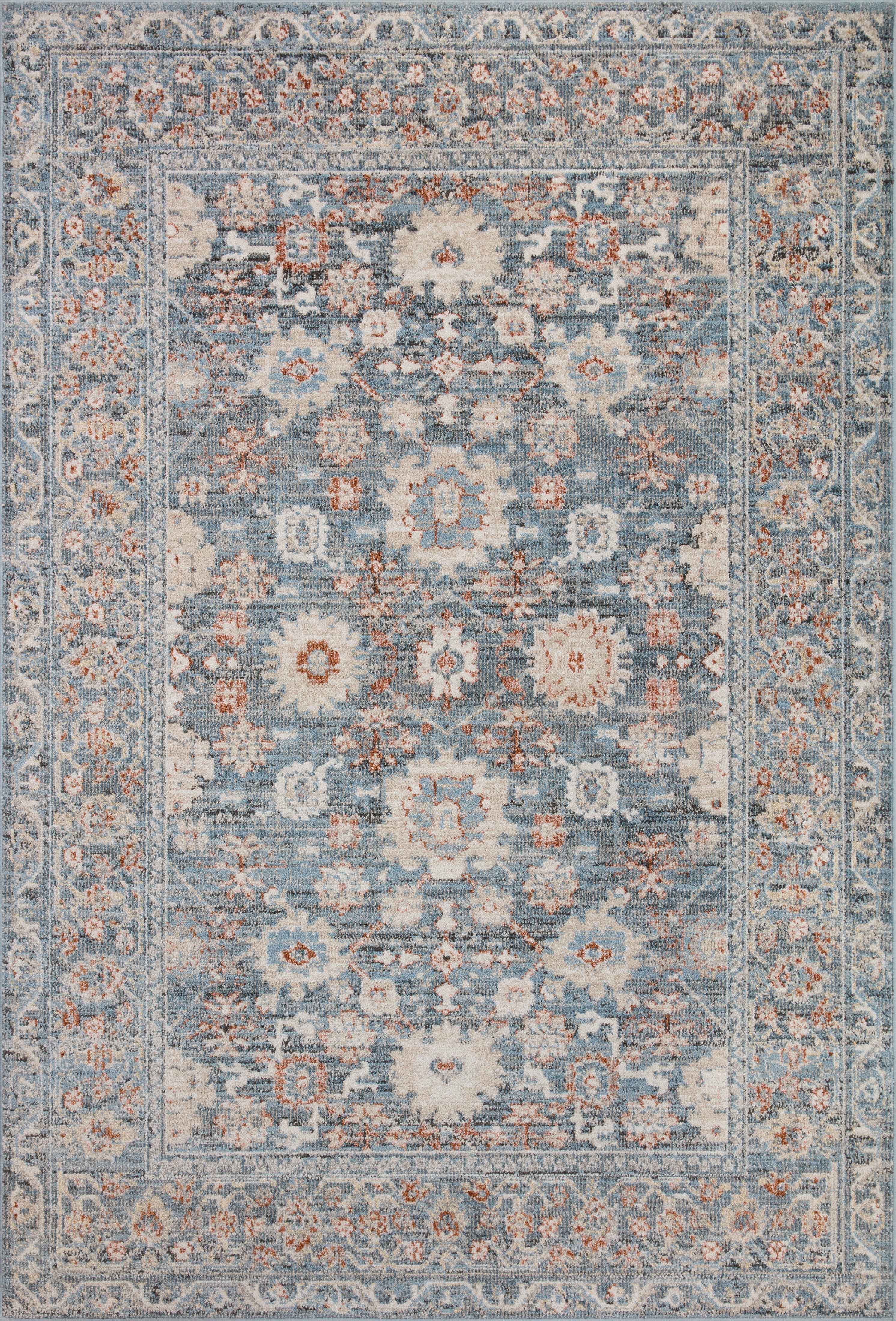 Loloi II | Odette Collection | Sky / Rust | ODT-07