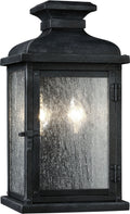 Pediment Small Lantern Dark Weathered Zinc