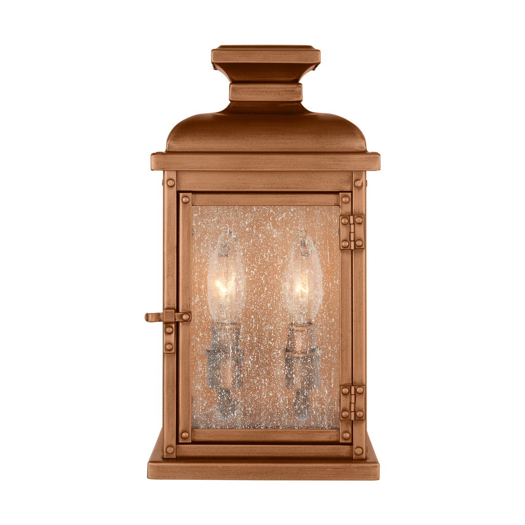 Pediment Small Wall Lantern Natural Copper