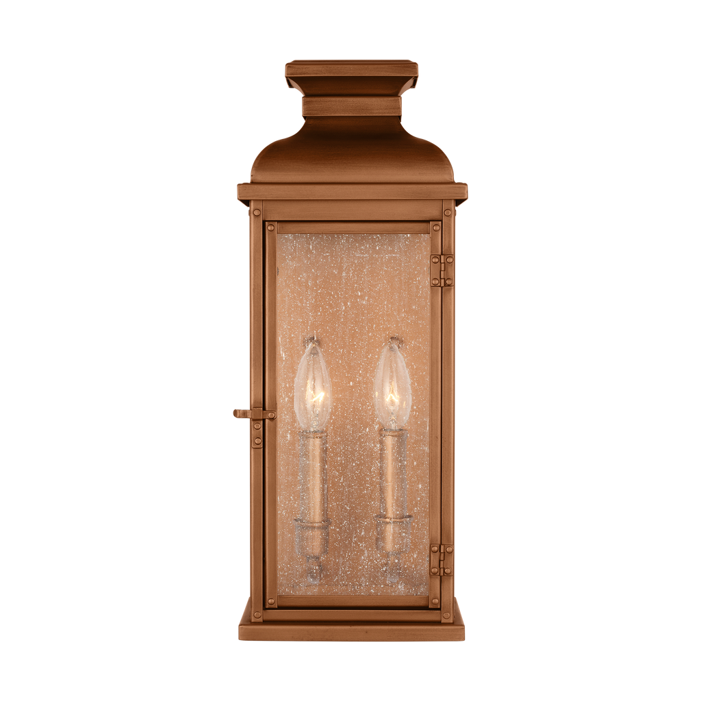 Pediment Medium Wall Lantern Natural Copper