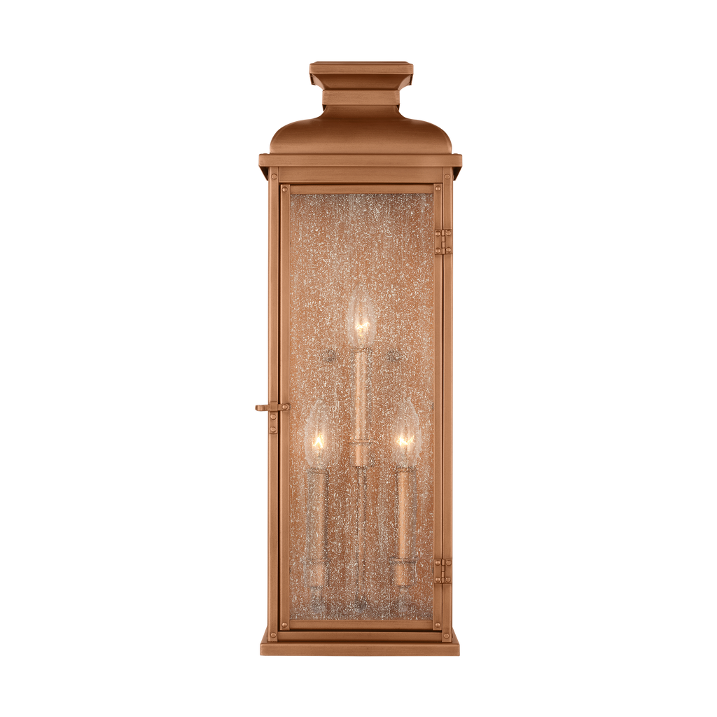 Pediment Large Wall Lantern Natural Copper