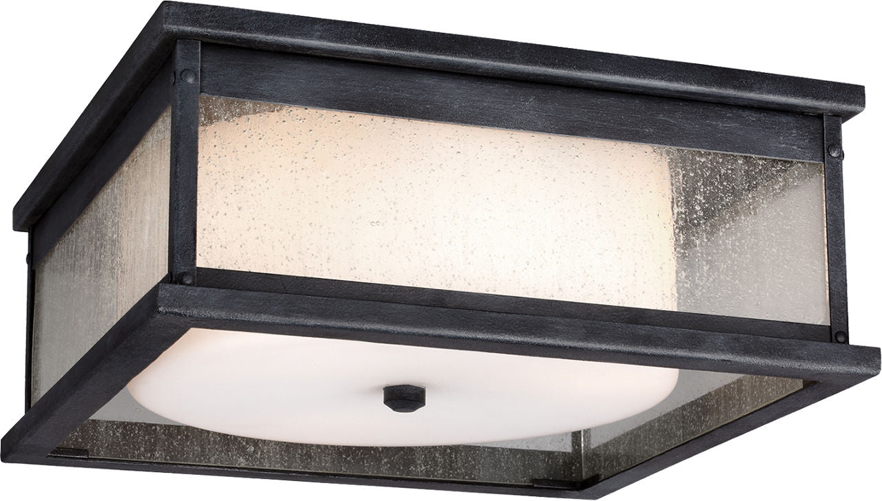 Pediment Flush Mount Dark Weathered Zinc