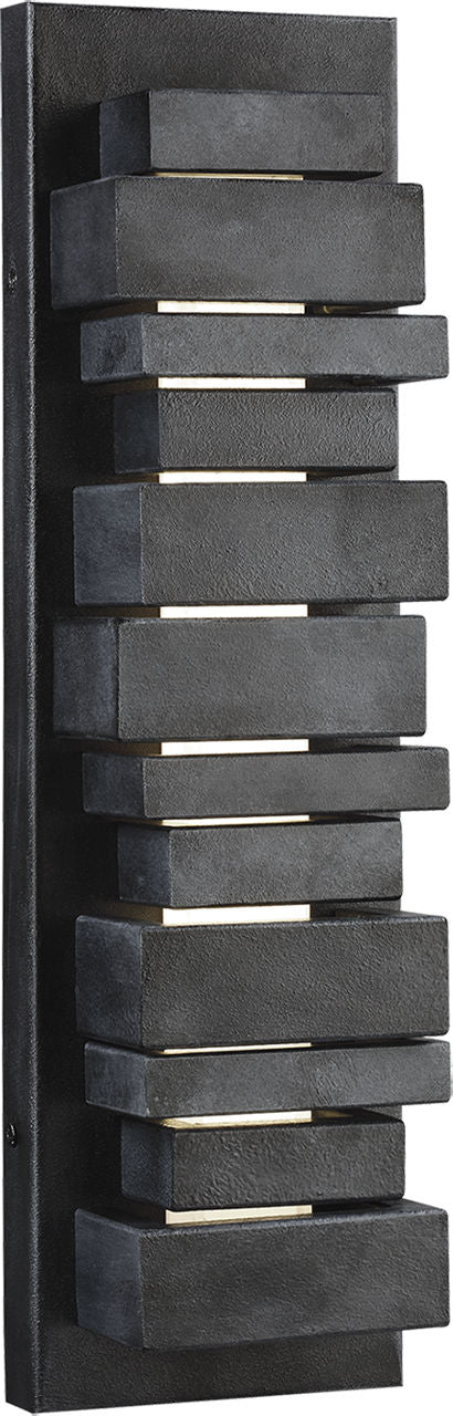 Ledgend Small LED Outdoor Sconce Dark Weathered Zinc Bulbs Included