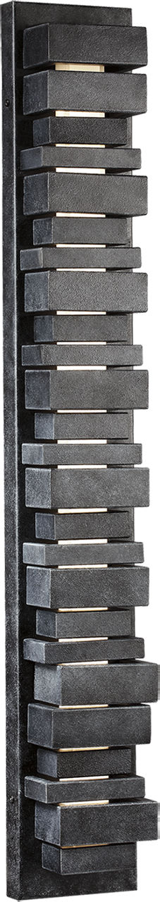 Ledgend Large LED Outdoor Sconce Dark Weathered Zinc Bulbs Included