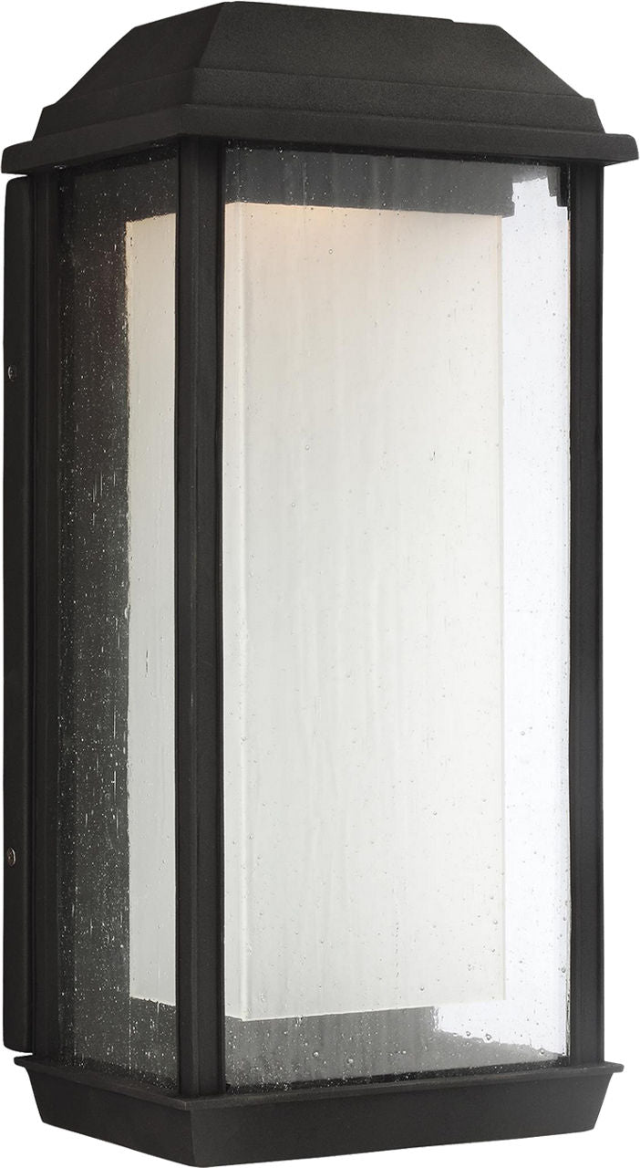 McHenry Large LED Lantern | Textured Black Bulbs Included