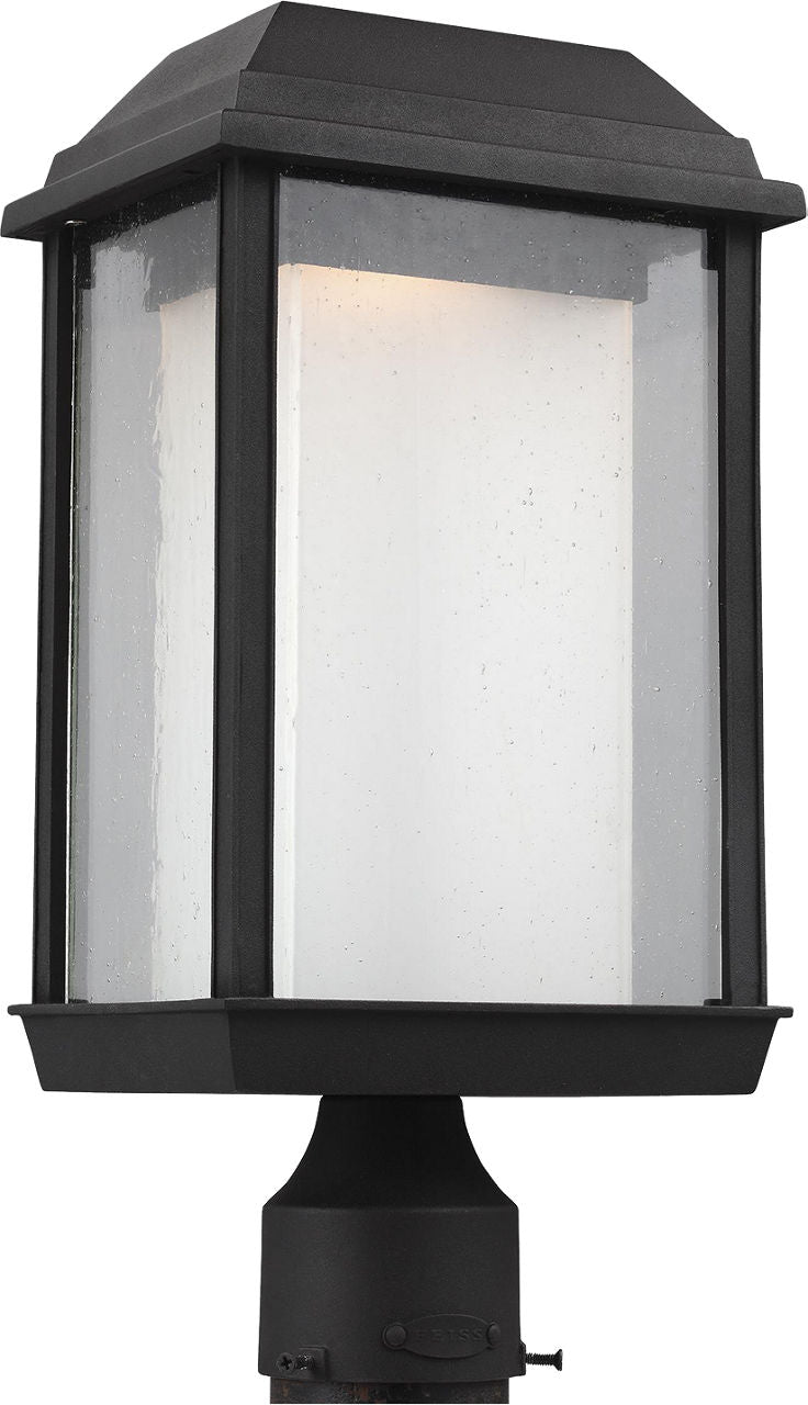 McHenry LED Post Lantern | Textured Black Bulbs Included