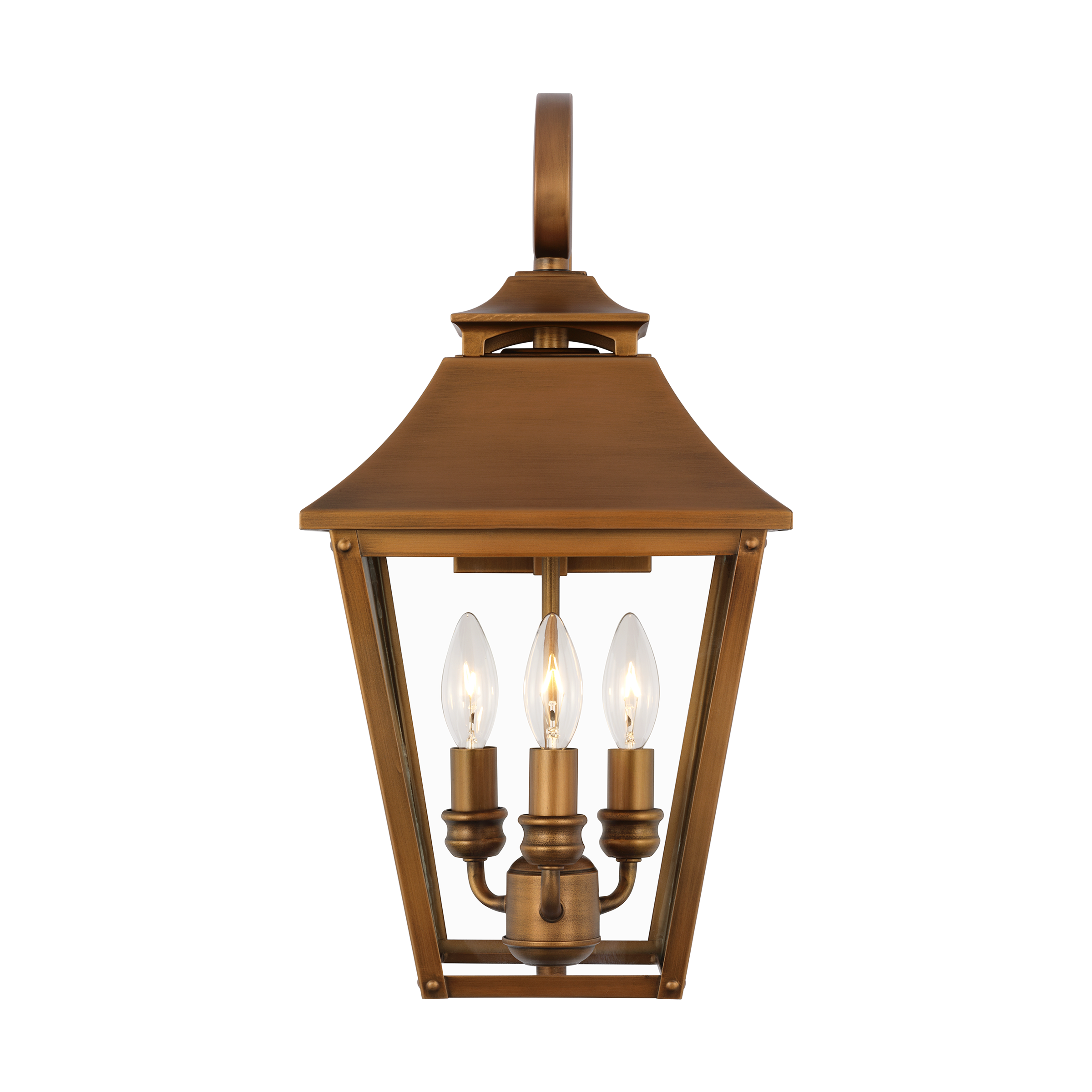 Galena Medium Wall Lantern Natural Copper