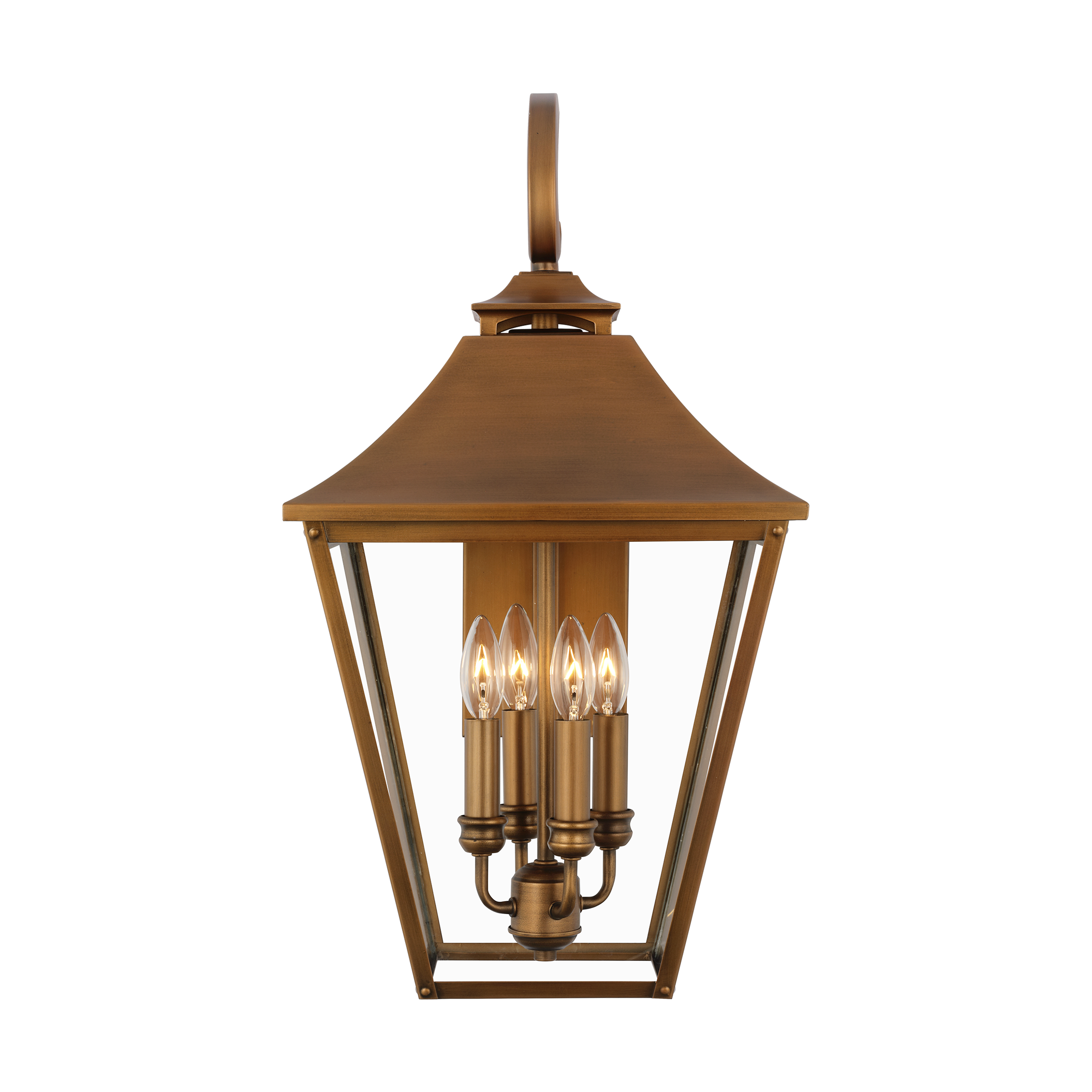Galena Large Wall Lantern Natural Copper