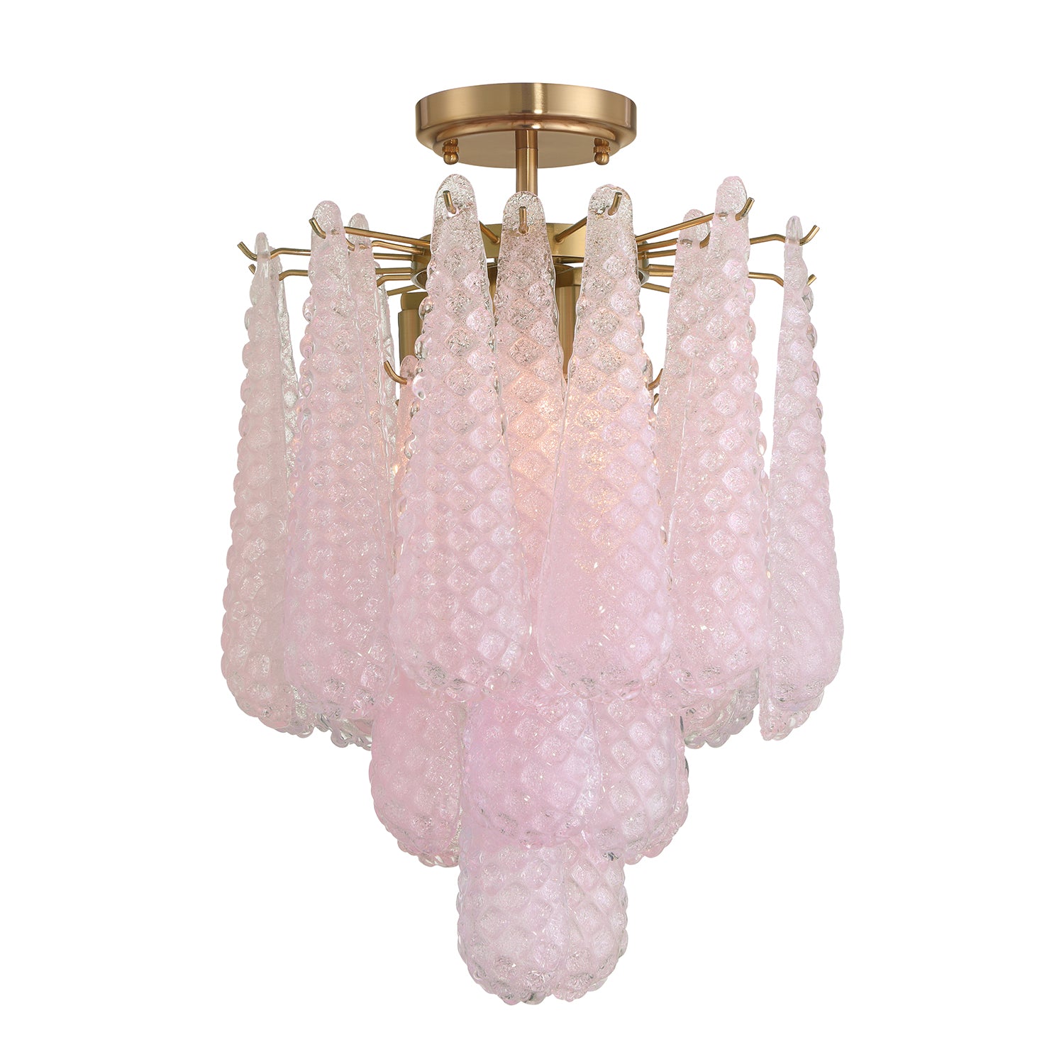 Ollie 14.25'' Aged Brass Semi Flush Mount