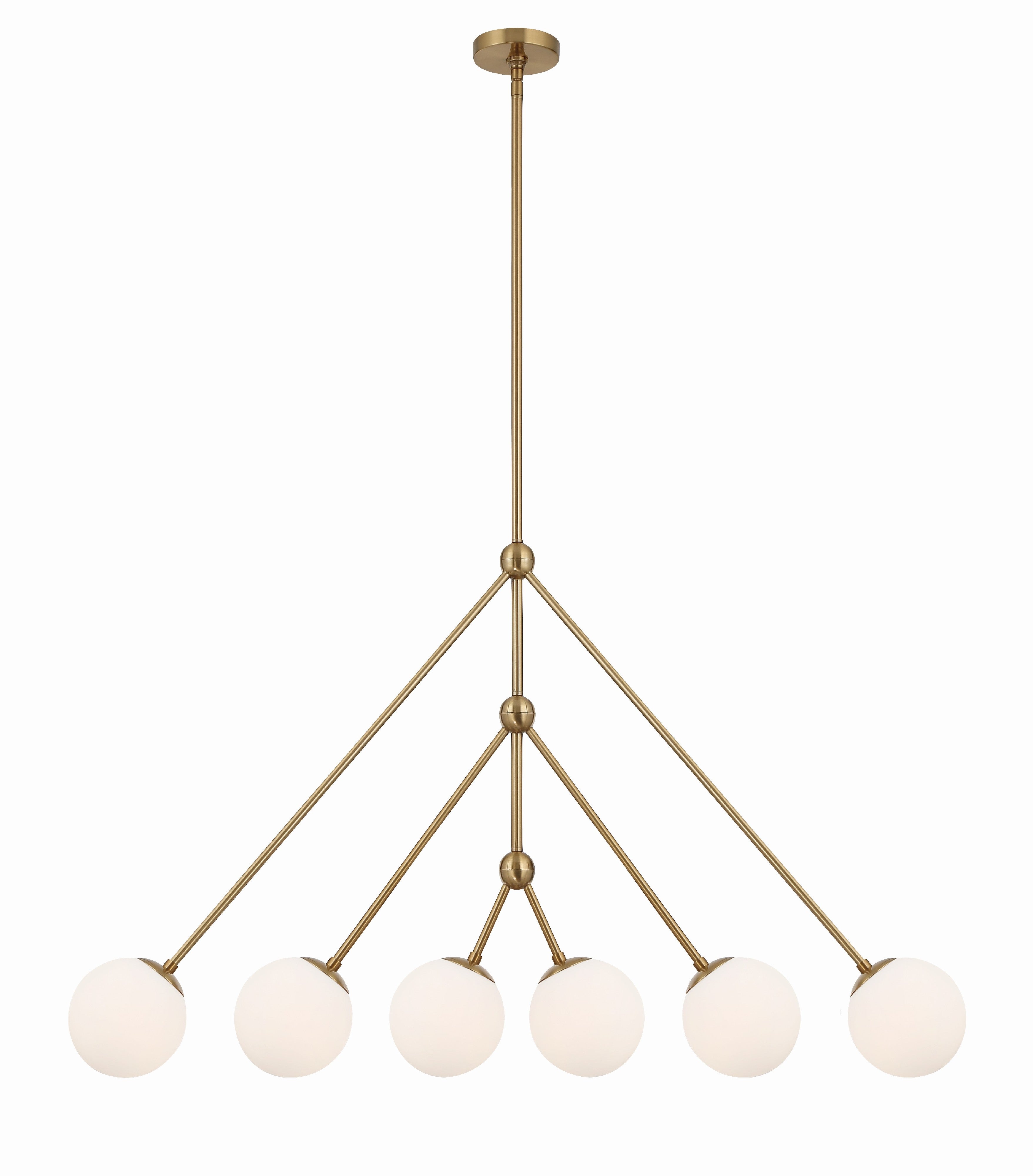 Omni 46.5'' Aged Brass Linear Chandelier