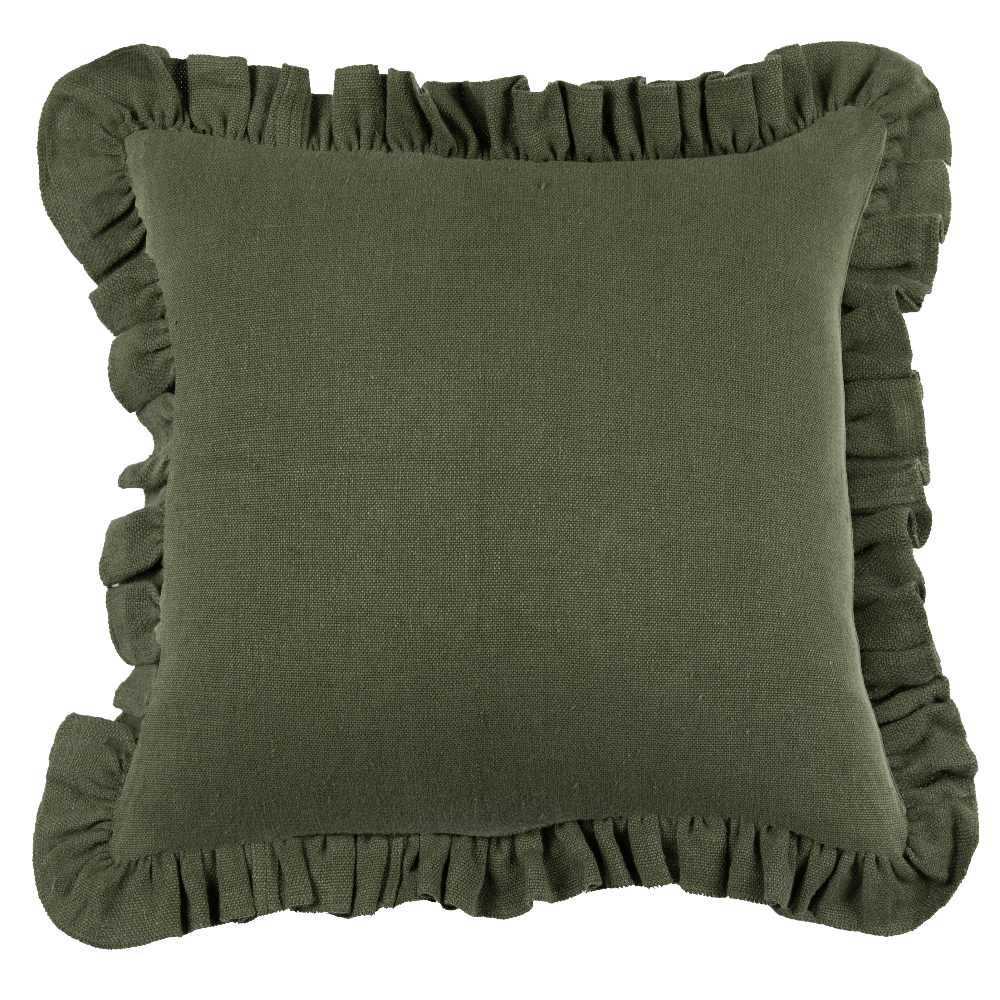 Anika Solid Olive Pillow