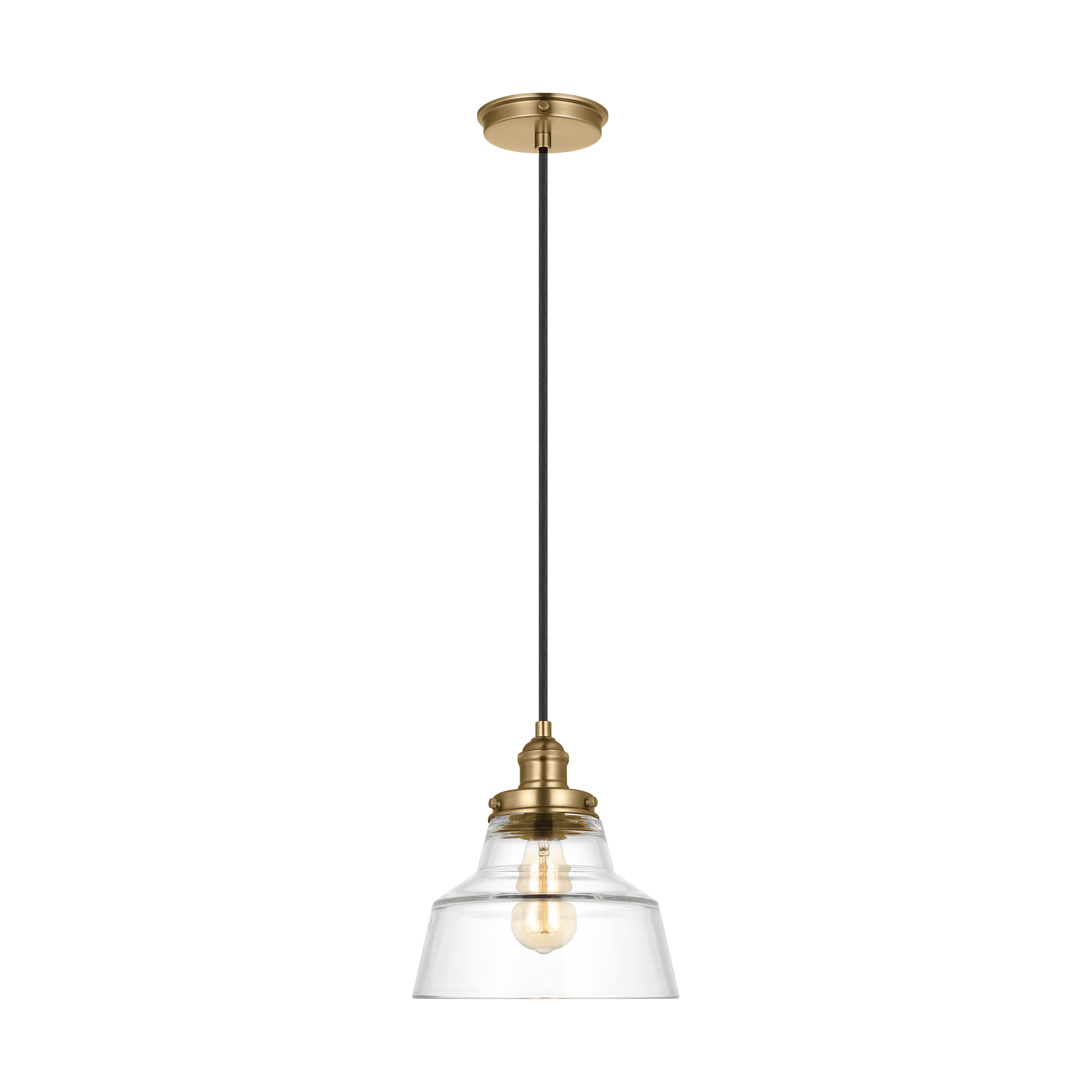 Baskin Chimney Pendant | Satin Brass