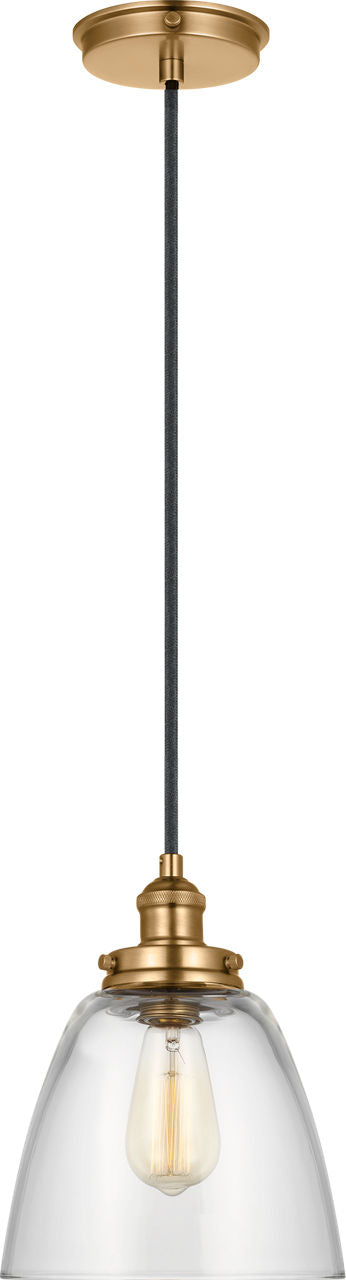 Baskin Dome Pendant | Satin Brass