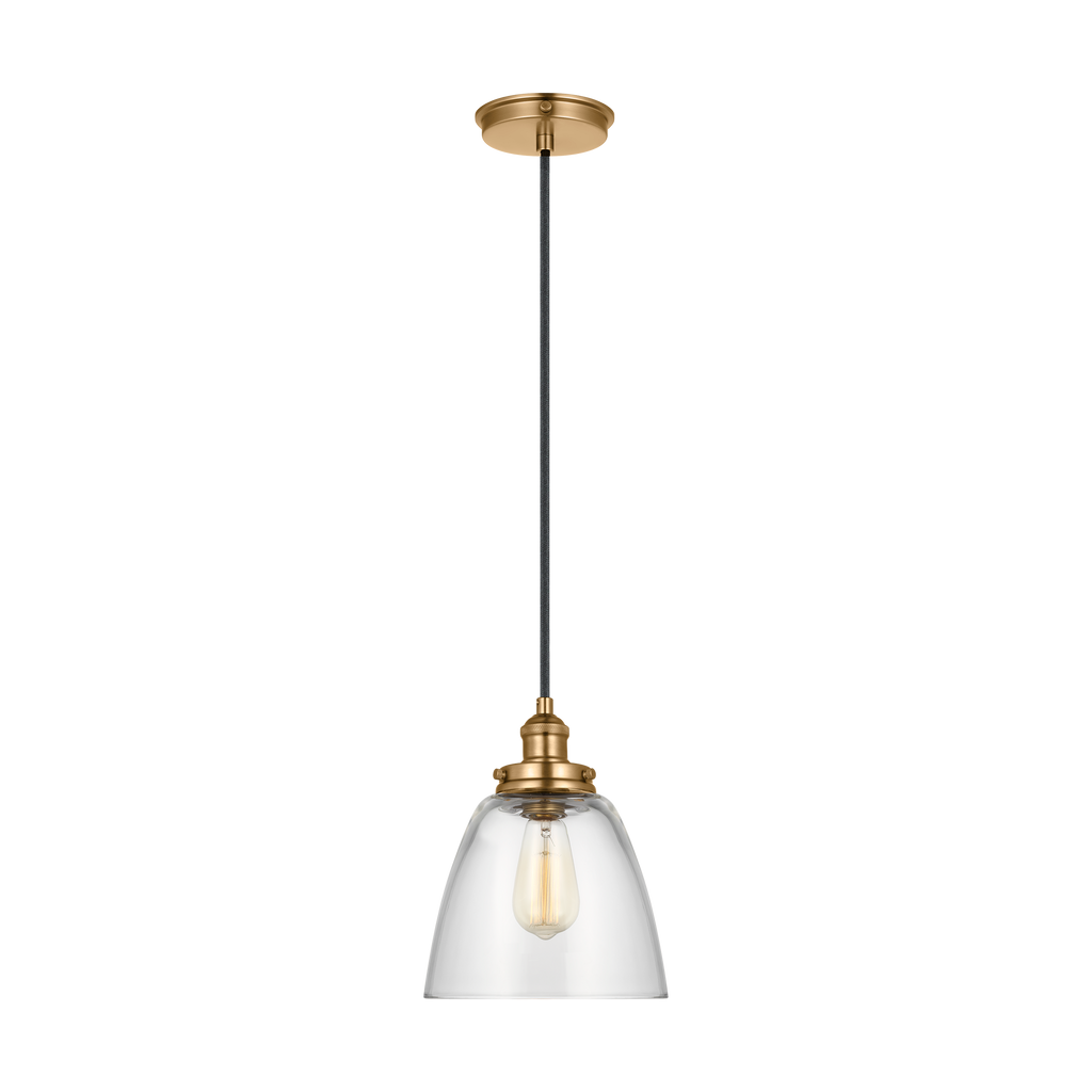 Baskin Dome Pendant | Satin Brass
