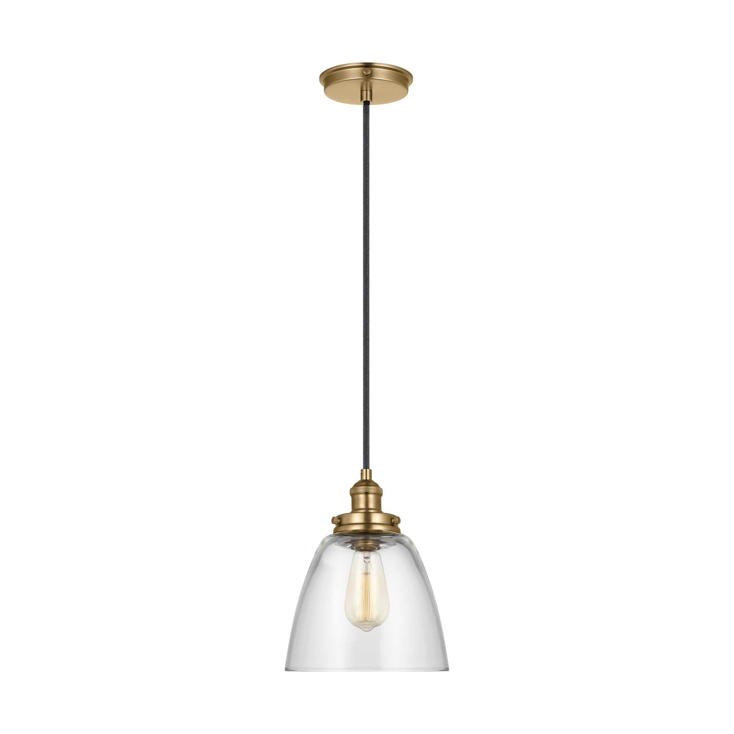 Baskin Dome Pendant | Satin Brass