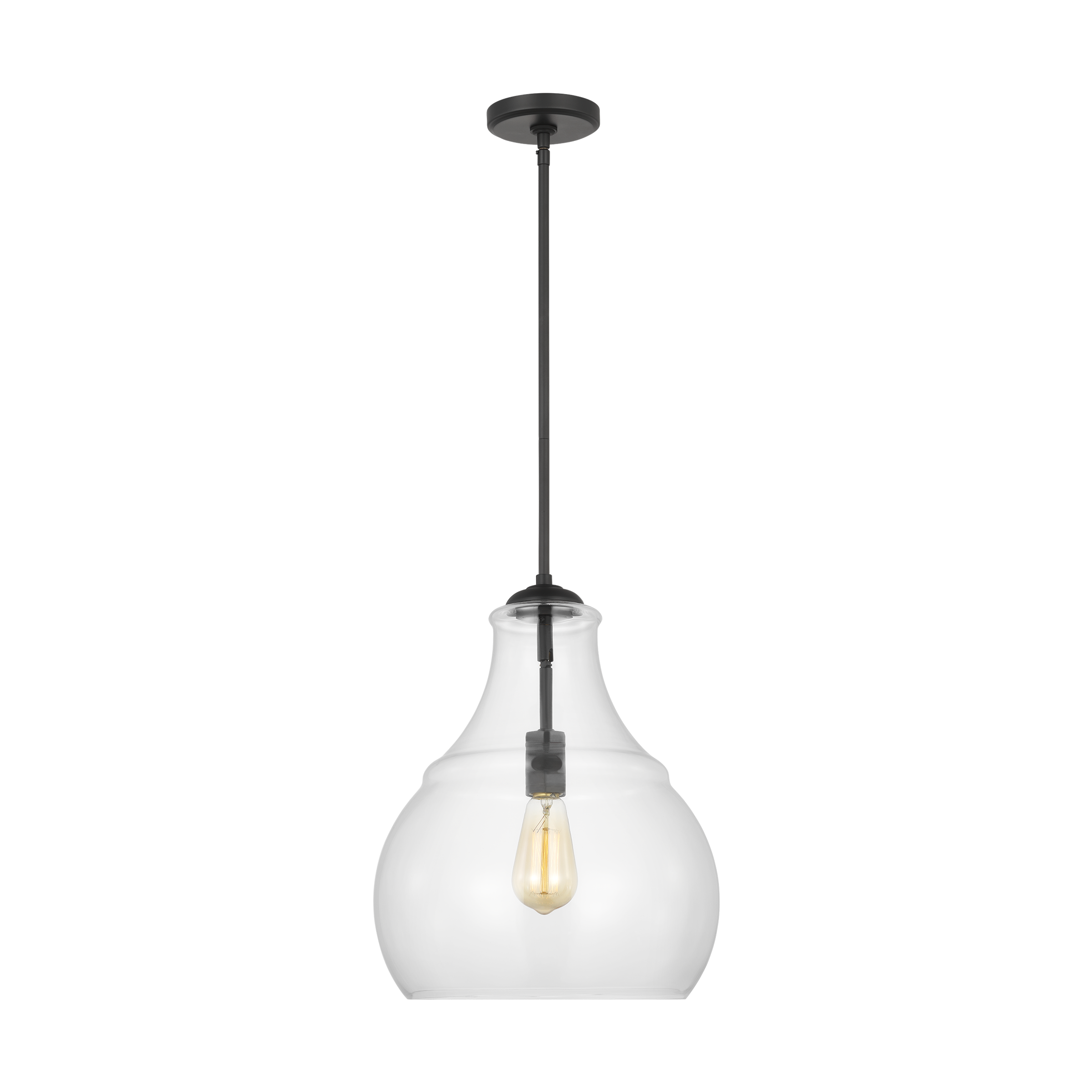 Zola One Light Pendant | Midnight Black