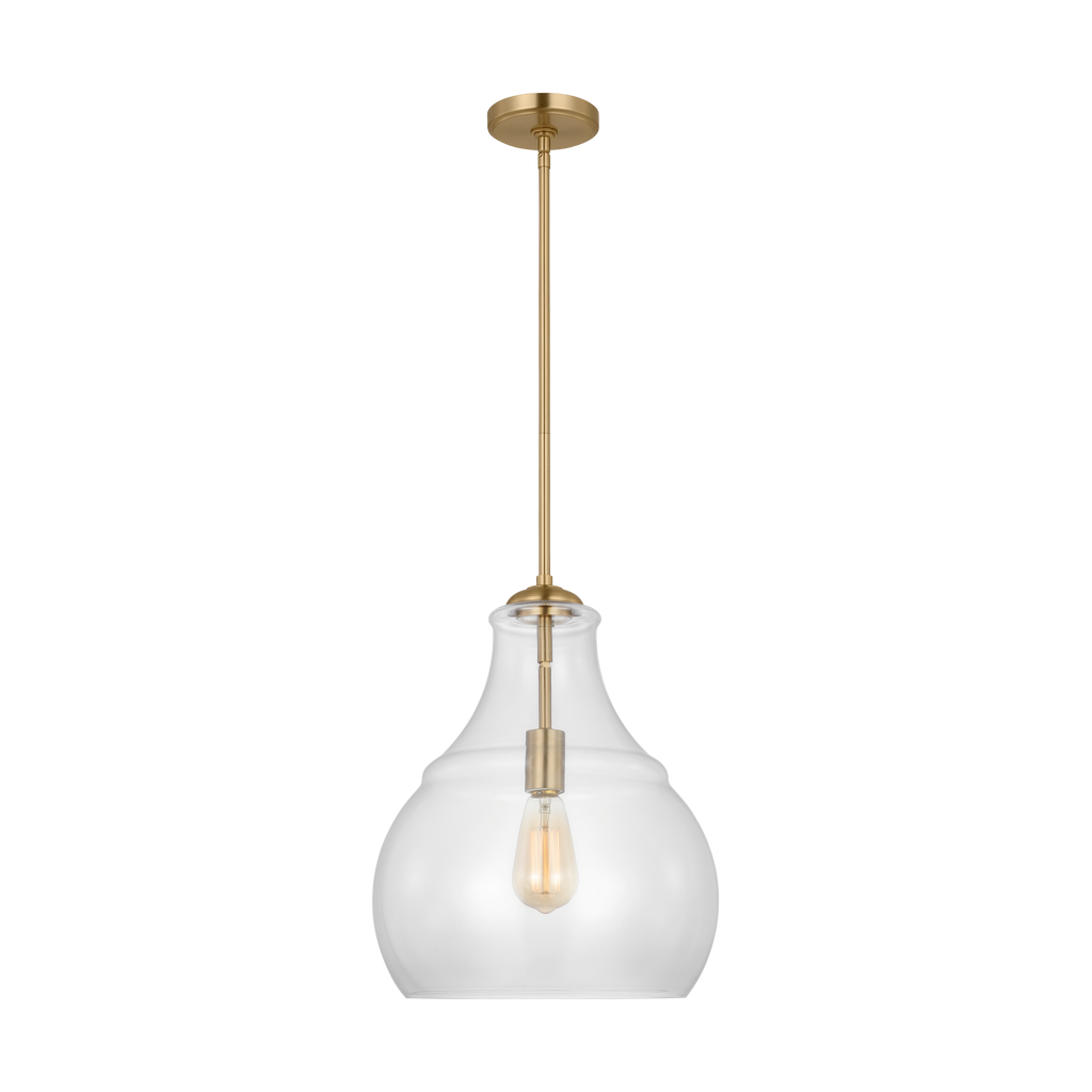 Zola One Light Pendant | Satin Brass
