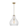 Zola One Light Pendant | Satin Brass