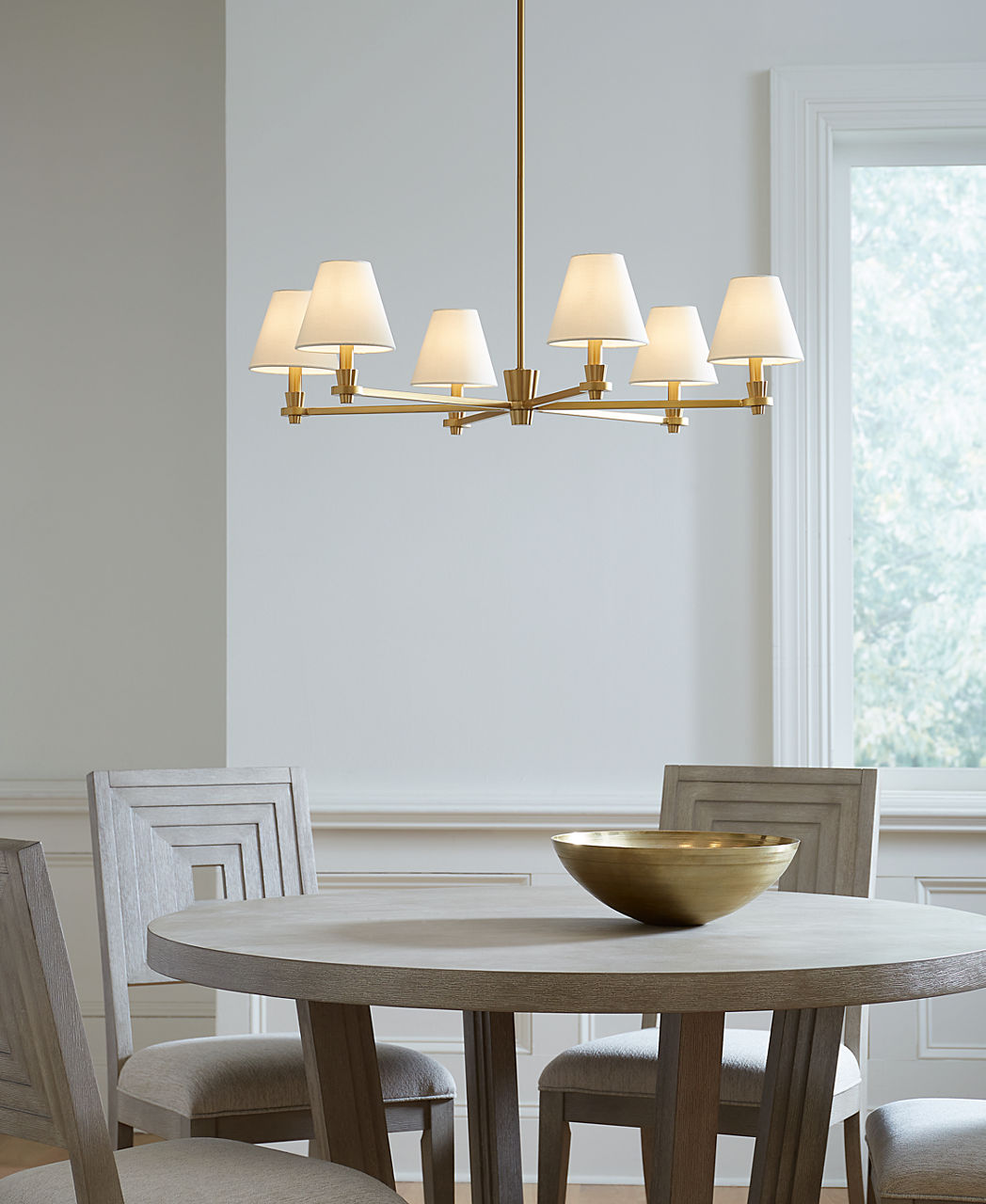 Paisley Large Chandelier Burnished Brass