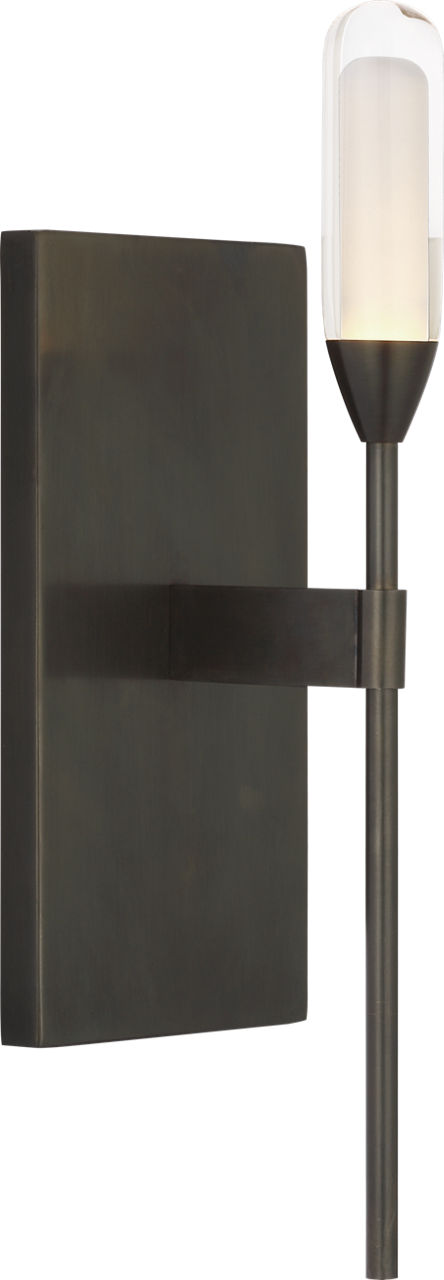 Overture Medium Sconce | Bronze | Clear Glass