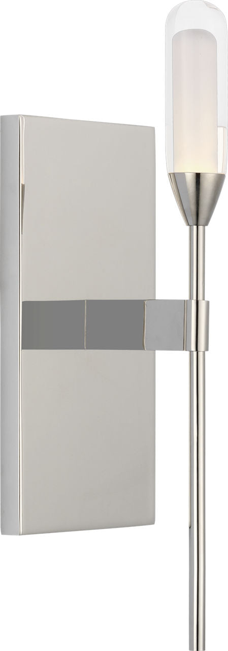 Overture Medium Sconce | Polished Nickel | Clear Glass