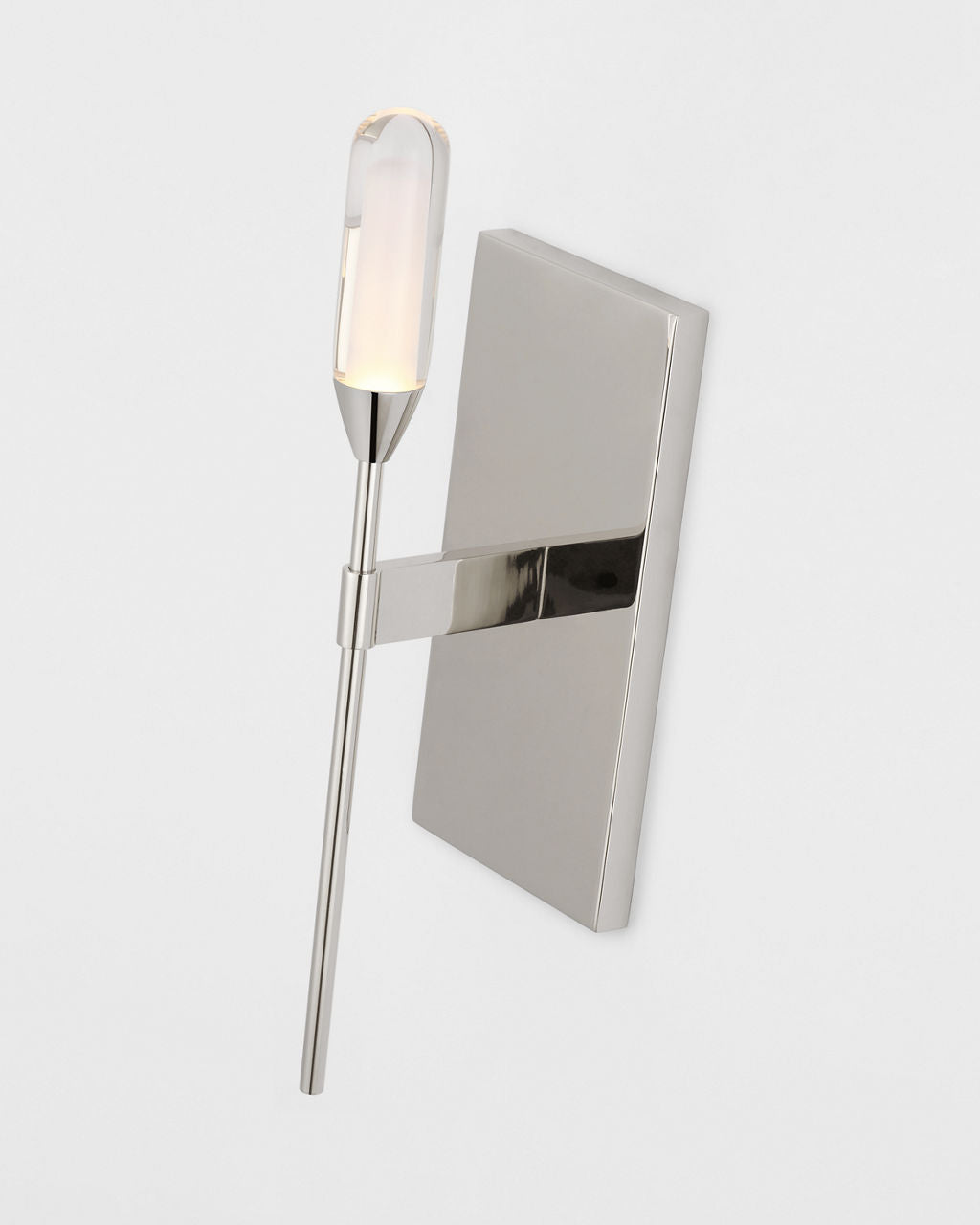 Overture Medium Sconce | Polished Nickel | Clear Glass