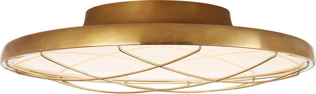 Dot 13" Caged Flush Mount | Natural Brass
