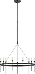 Overture Medium Ring Chandelier | Bronze | Clear Glass