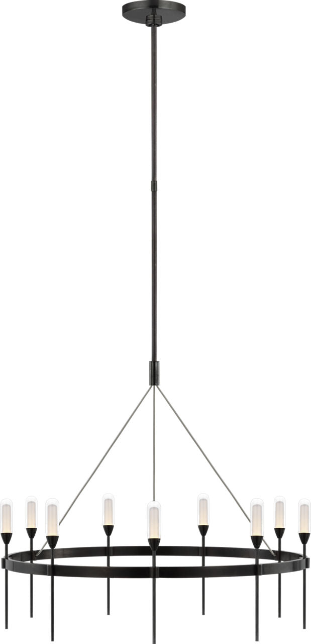 Overture Medium Ring Chandelier | Bronze | Clear Glass