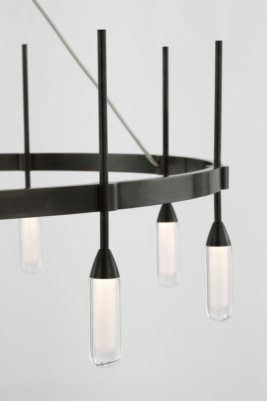 Overture Medium Ring Chandelier | Bronze | Clear Glass