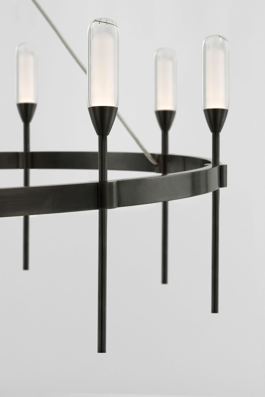 Overture Medium Ring Chandelier | Bronze | Clear Glass