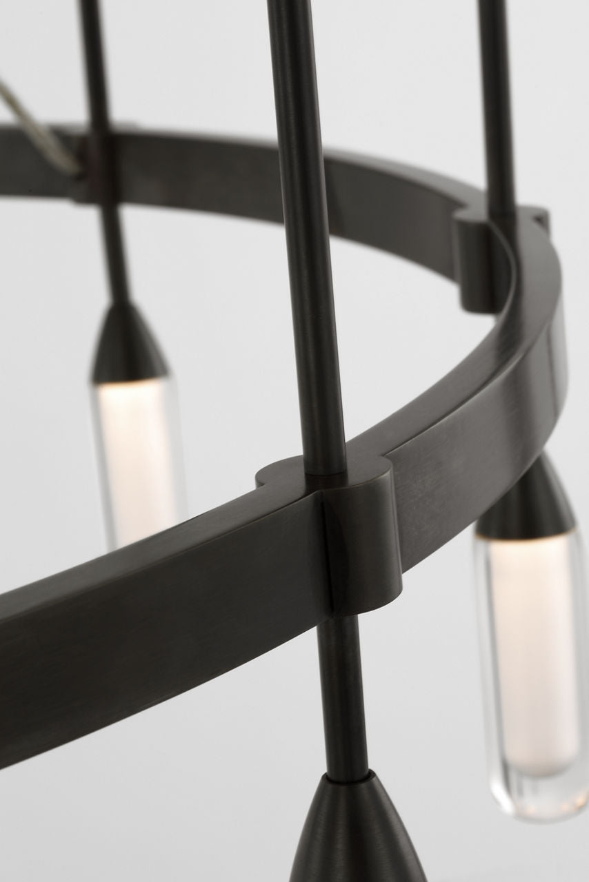 Overture Medium Ring Chandelier | Bronze | Clear Glass