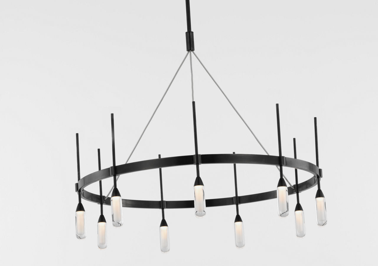 Overture Medium Ring Chandelier | Bronze | Clear Glass
