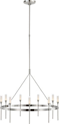 Overture Medium Ring Chandelier | Polished Nickel | Clear Glass