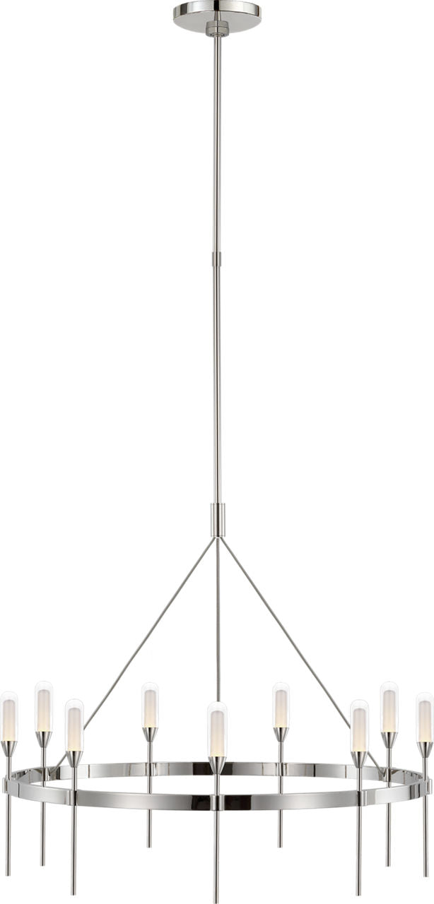 Overture Medium Ring Chandelier | Polished Nickel | Clear Glass