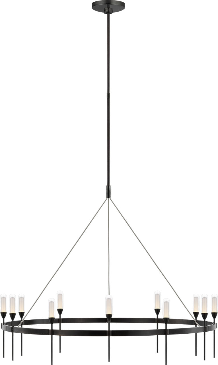 Overture XL Ring Chandelier | Bronze | Clear Glass