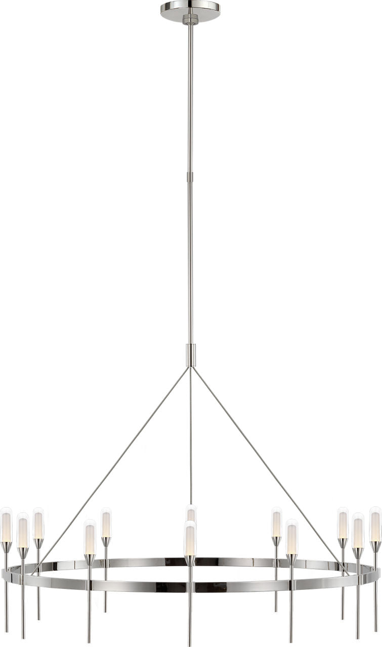 Overture XL Ring Chandelier | Polished Nickel | Clear Glass