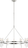 Overture XL Ring Chandelier | Polished Nickel | Clear Glass