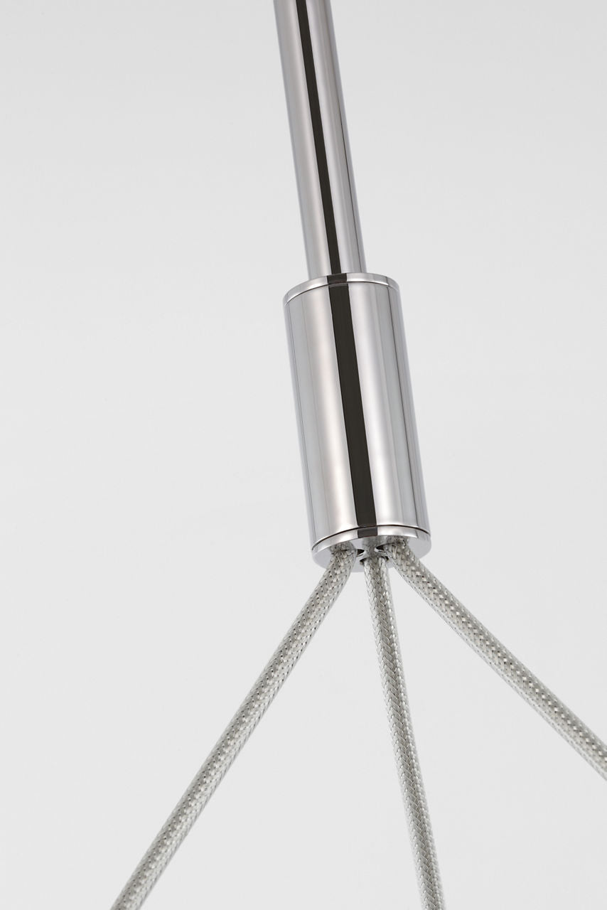 Overture XL Ring Chandelier | Polished Nickel | Clear Glass
