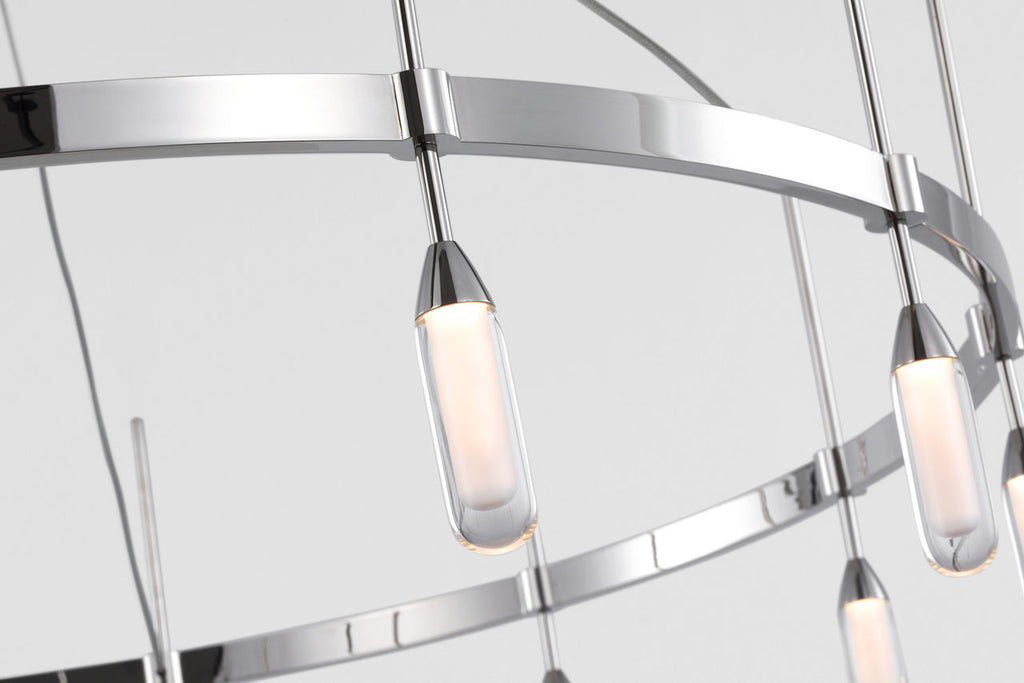 Overture XL Ring Chandelier | Polished Nickel | Clear Glass