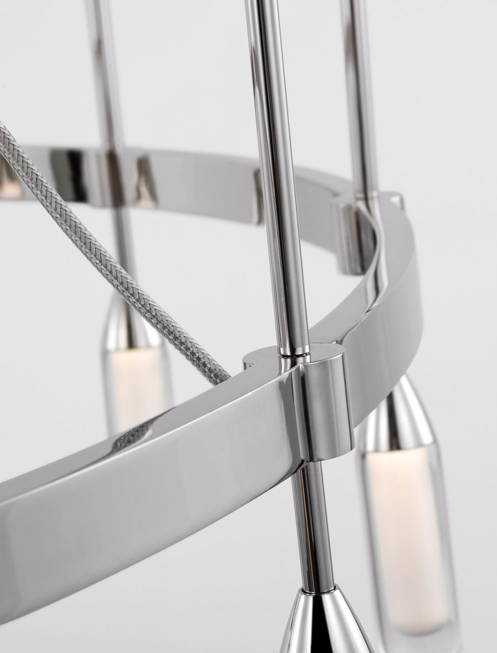 Overture XL Ring Chandelier | Polished Nickel | Clear Glass