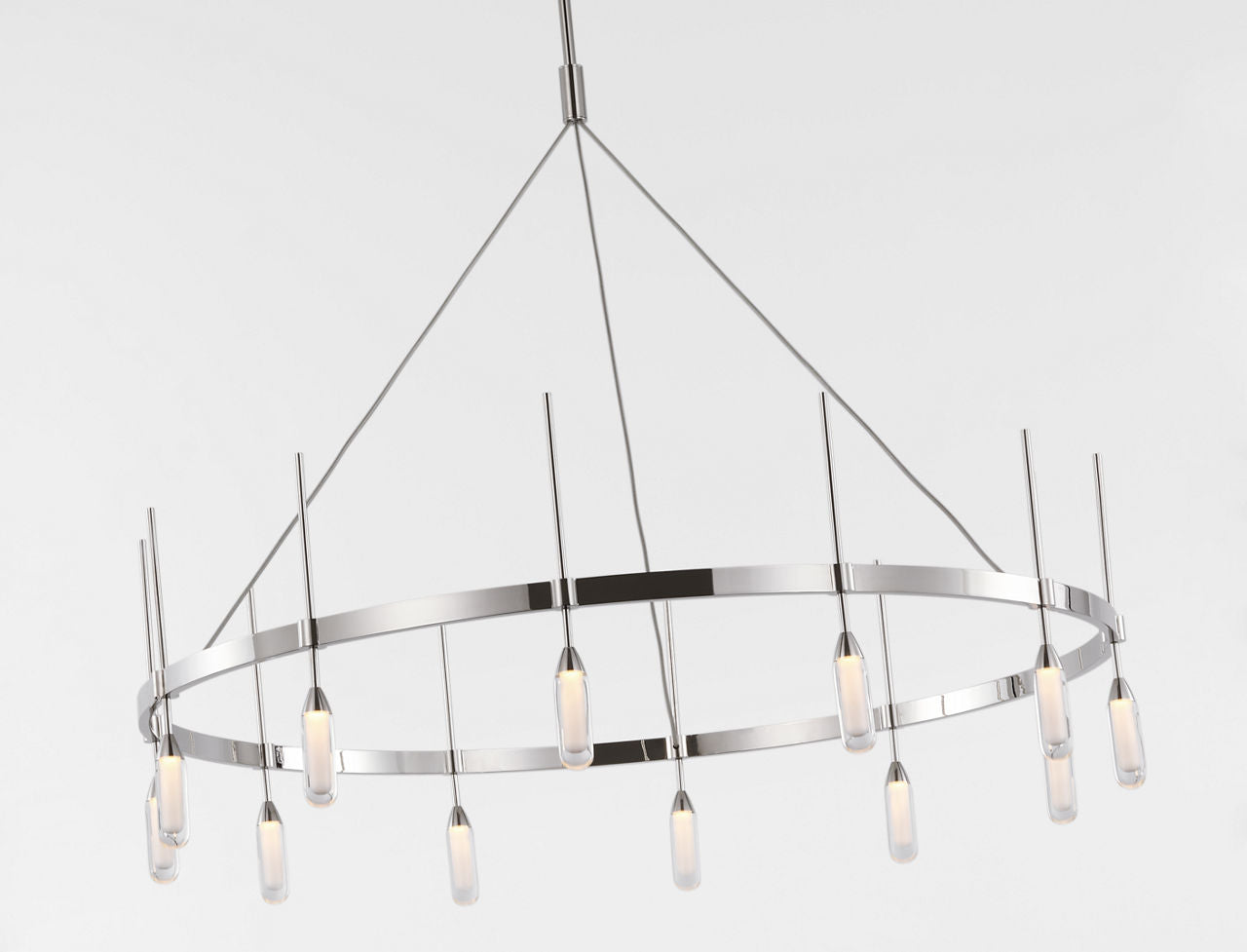 Overture XL Ring Chandelier | Polished Nickel | Clear Glass