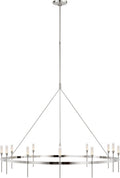 Overture Grande Ring Chandelier | Polished Nickel | Clear Glass